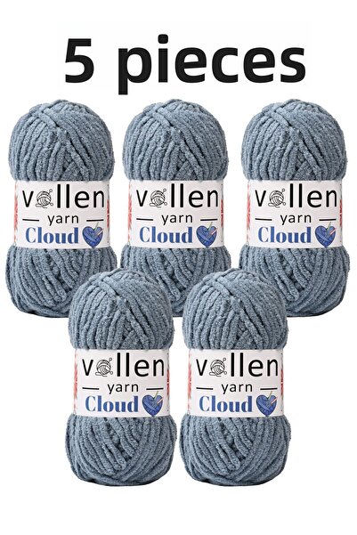 vollen yarn VollenYarn Cloud، حبل بطانية مخملي، حبل محبوك يدويًا، حبل كارديجا...