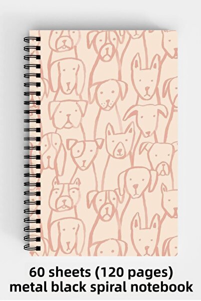 Anime Marketi Dogs Design A5 Spiral Hard Cover Notebook 120 Sheets