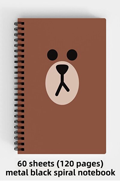 Anime Marketi دفتر ملاحظات ذو غلاف صلب مقاس A5 بتصميم Sweet Bear 120 ورقة