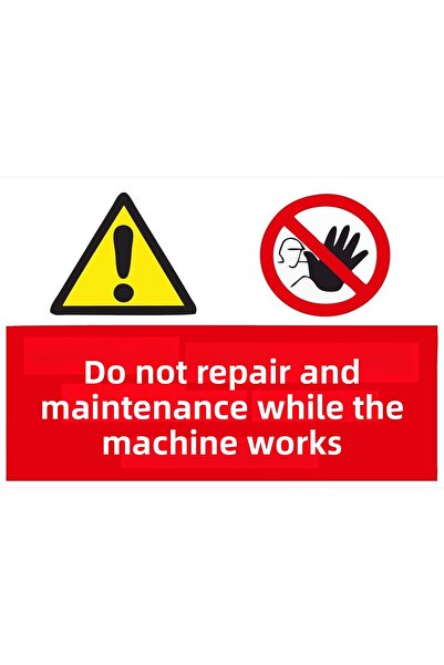 Reysa Tasarım ملصق صنع إصلاح وصيانة الماكينة أثناء التشغيل مقاس 20 × 28 سم