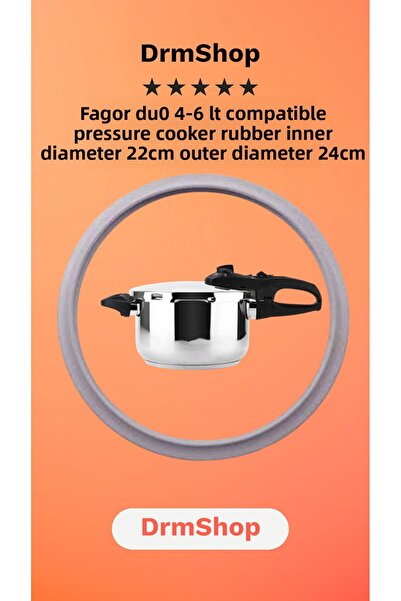 shopdrm Drmshop Fagor Duo 4-6 Lt Compatible Pressure Cooker Rubber Inner:22 O...