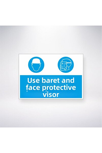 Reysa Tasarım استخدم القبعة الصلبة وواقي الوجه مقاس 21 × 35 ملصقًا لاصقًا على...