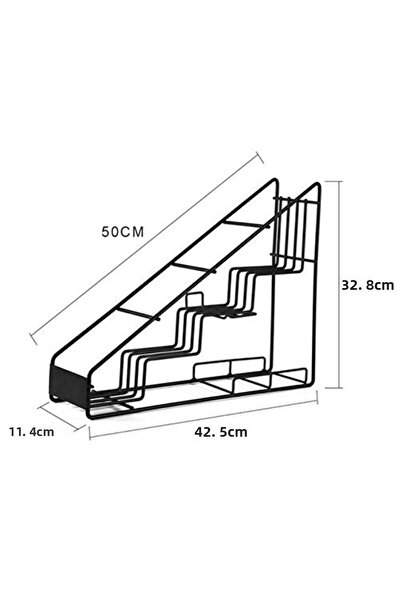 MIBRU Coffee cup holder rack metal black