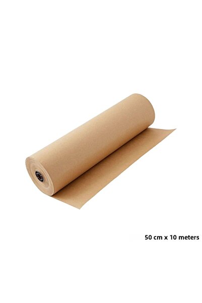 roco paper ورق تغليف كرافت رول - DIY مع باقة زهور، 80 جرام، 50 سم × 10 م لتغليف الهدايا