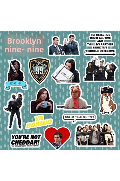 Pufidik Set de autocolante Brooklyn Nine-9 - primul Autocolant pentru telefon...