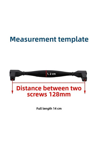 Badem10 Mâner pătrat Sertar din metal negru Dulap Capace peșteră Mobilier de bucătărie 128 mm-12,8 cm