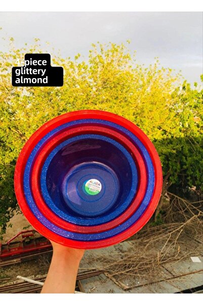 Metler مجموعة بلاستيكية لامعة مكونة من 4 قطع: للخضروات المتداخلة وغسل الفاكهة...