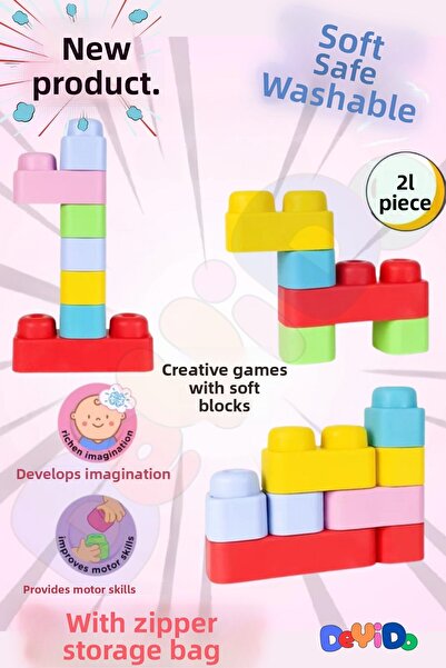 DeYiDo Soft Soft Big Block Le Go Set - Large Soft Blocks, Educational Entertainment, Baby Toy