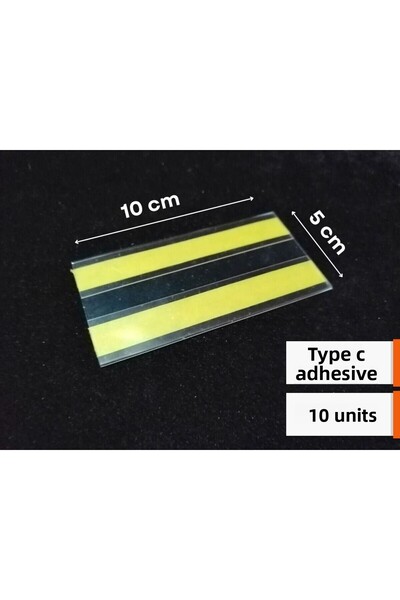 Şeffaf Etiket 10 τεμάχια τύπου C 5x10 εκ. Ετικέτα προϊόντος αποθήκης Διαφανής...