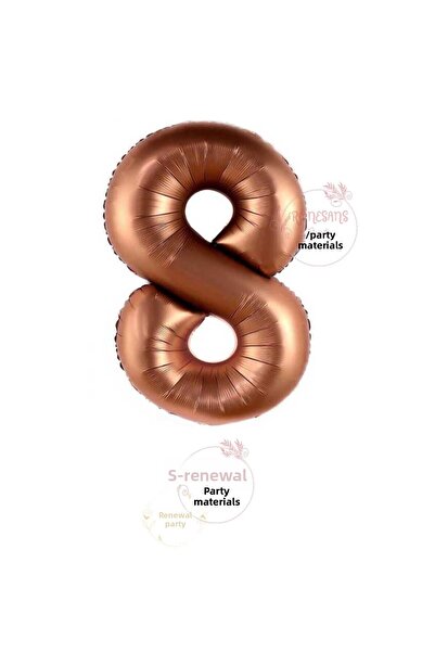 RÖNESANS PARTİ بالون فويل أرقام بني من عصر النهضة بعمر 8 سنوات