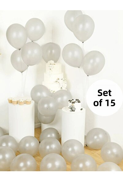 Bunloon بالون فضي معدني – ديكور حفلات لامع وأنيق