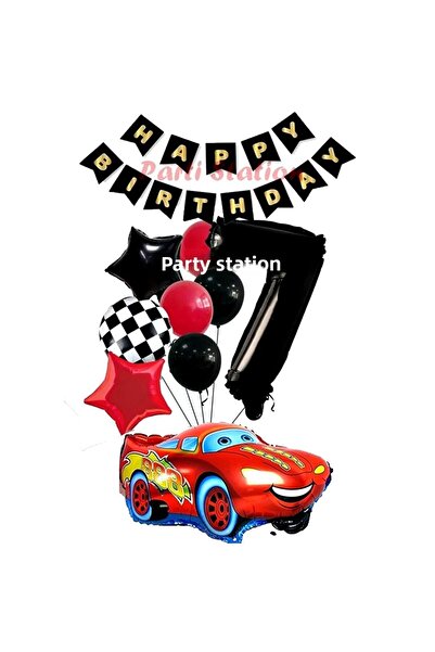 Parti Station مفهوم سيارة سباق لايتنينج ماكوين بعمر 7 سنوات - مجموعة بالونات ...