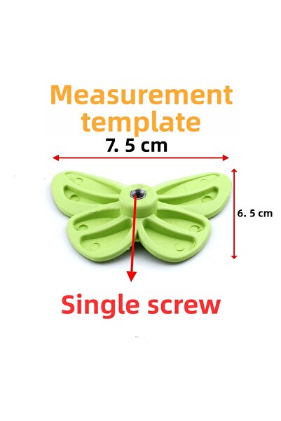 Badem10 Πλαστικό Butterfly Green 10 τμχ Παιδικό δωμάτιο Κορίτσι Αγόρι Έπιπλα Ντουλάπας Κουζίνας Συρτάρι Λαβή