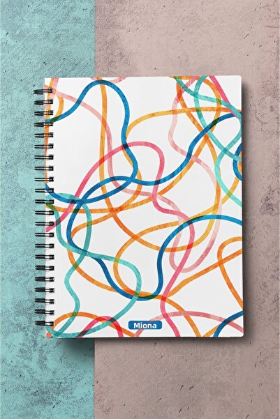 Miona A5 Spiral Hardboard Cover 120 Sheets Squared School Notebook, Notebook