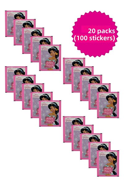 Panini Licensed Disney Princess Collection 20 Pack (100 Stickers) Stickers