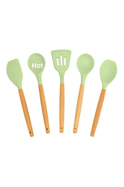 COOKCASE Service Sptaula Set Silicone 5-Piece Green