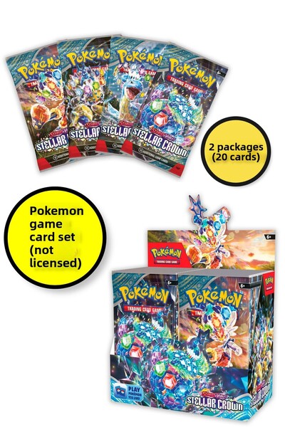 TOYFEST بطاقة ألعاب بوكيمون غير مرخصة Tcg Scarlet & Violet Stellar Crown Boos...