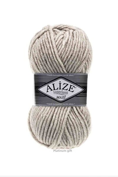 Alize Superlana Maxi 152 Beige - Πλεκτό νήμα για γιλέκο και ζακέτα, πλεκτό νήμα για πουλόβερ