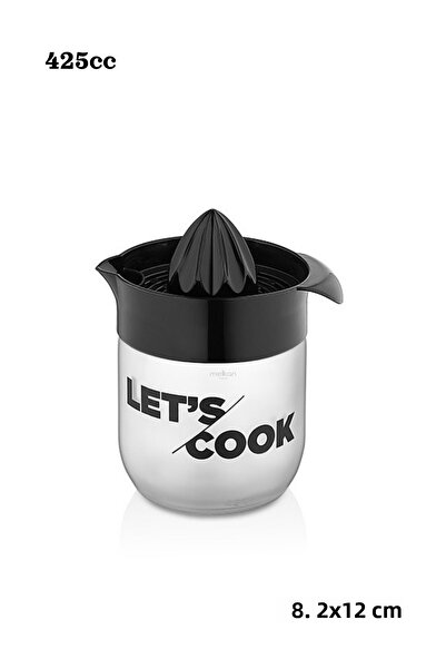 Melkan Home Black Glass Lemon and Citrus Juicer - 425ml Orange Juicer