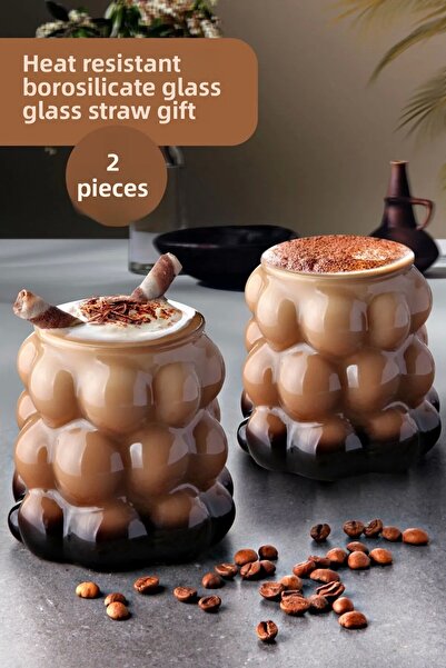 Berdina Home قطعتان من الخرز الزجاجي البورسليكات المقاوم للحرارة