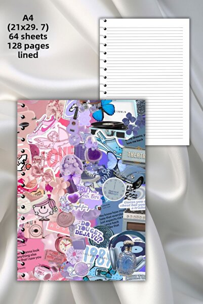 daily notebook دفتر ملاحظات مدرسي مقاس 64 صفحة مقاس A4 - بخطوط وحلول تحت عنوا...