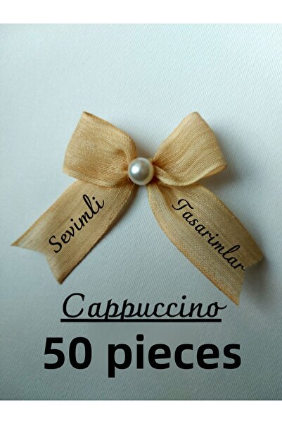 SEVİMLİ TASARİMLAR شريط كتان نابولي جاهز مع تفاصيل اللؤلؤ (50 قطعة)