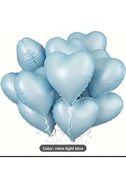 Çemrek Süs Parti بالون قلب من الفويل مقاس 18 بوصة، مجموعة من 7 قطع متوافقة مع...