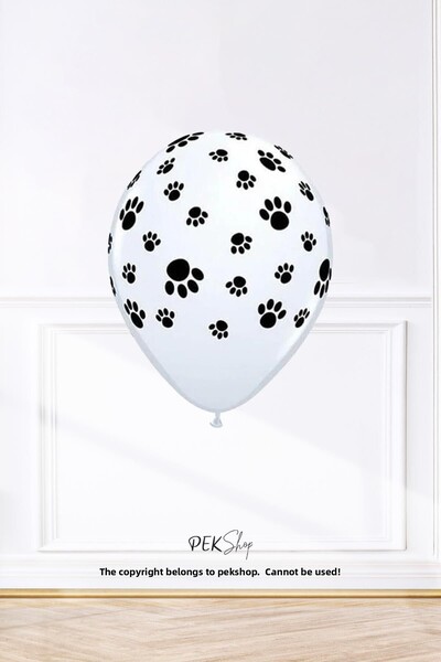 PEKSHOP بالونات مطبوعة على شكل مخالب للقطط والكلاب، بالونات لاتكس مقاس 12 بوص...
