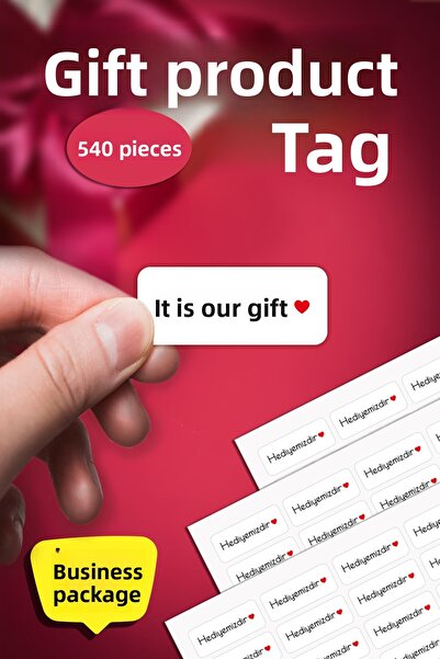 Copyrite ''It's Our Gift'' Written Sticker - 540 Pieces 4X1.5Cm, Special Gift Product for Business