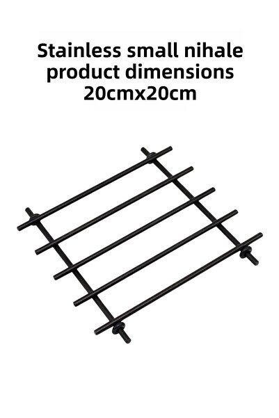 grimorlife Stainless Fireproof Black Metal Square Trivet