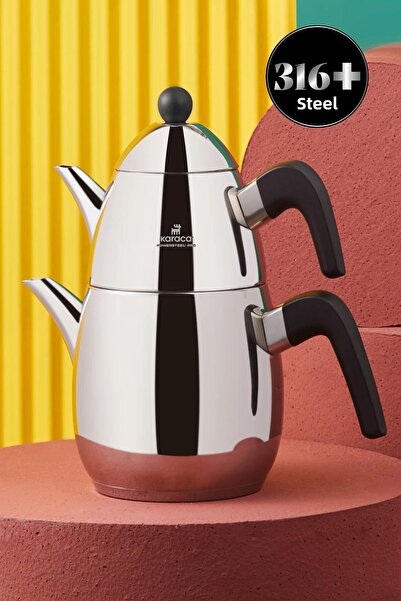 Karaca Tokyo Maxi Powersteel Pro 316 Steel Induction Base Teapot Set