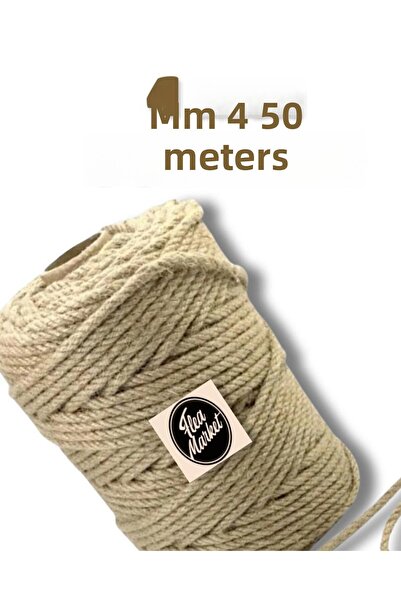 izmir Bitpazarı Σχοινί γιούτας 4 mm 50 μέτρα - Διακοσμητικό σχοινί - Σχοινί κ...