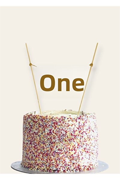 Partifabrik Birthday Cake Decoration Flag