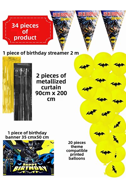 Batman Σετ στολιδιών για πάρτι γενεθλίων Betmen