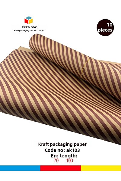 Feza Kutu Package Paper Kraft Paper Wrapping Paper Gift Paper New Year's Dowry Packaging Paper 70x100 (10 PCS)