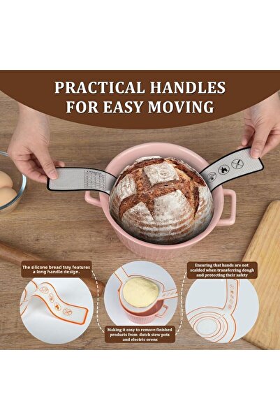 Yenigeldi Netherlands Non-stick Baking Mat with Silicone Sleeve - 1 Piece Cake Bread Pizza Pastry Muffin