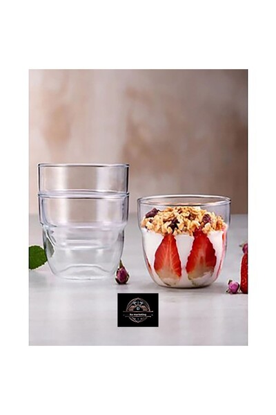 Paşabahçe Pasabahce Motto Bowl Set 6 Pieces Cup Bowl for Your Special Desersts