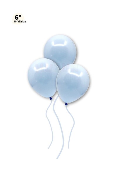 Huzur Party Store بالون معكرون صغير الحجم باللون الأزرق 10 قطع 6 بوصة 15 سم ب...