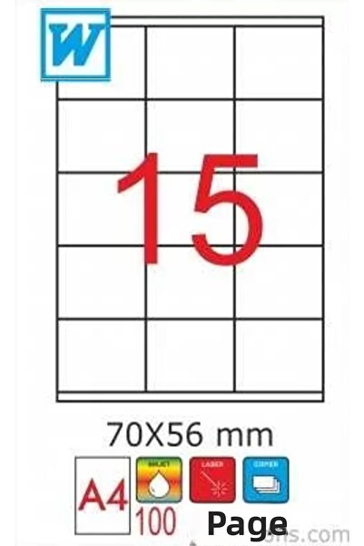 goldmoon 2079 Laser A4 Sheet Label 70X56Mm (Pack of 100)