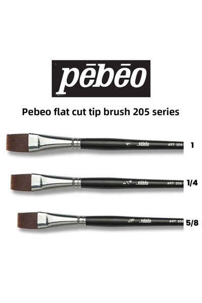 Pebeo Set de perii cu vârf plat din seria 205