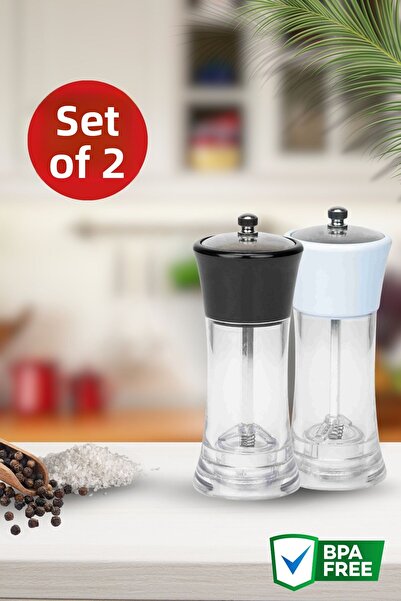 Nandy Home مجموعة من 2 مطحنة ملح وفلفل سيراميك أنيقة