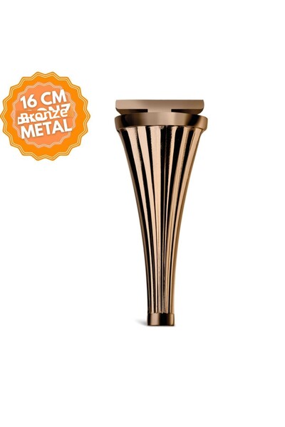KOÇSAN Hünkar Bronze 16 cm Metal Furniture Leg, Luxury Metal Furniture Leg, S...