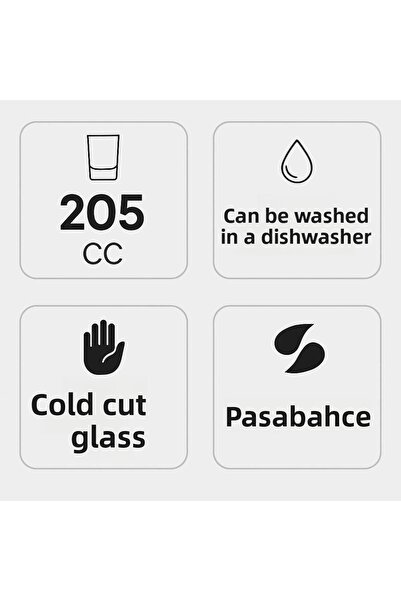 Paşabahçe Holiday 205 Cc Cold Cut Glass Soft Drink Glass 3 Pieces