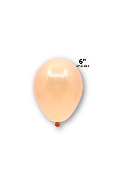 Huzur Party Store Small Mini Size Salmon Color Macaron Balloon 10 Pieces 6 Inch 15 Cm Party Balloon Soft Color Birthday Decoration
