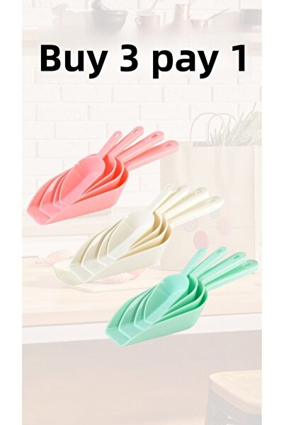 qussine Food Shovel Set Pulses Spice Shovel Set 4 Pieces Buy 3 Get 1 Total 12 Pieces