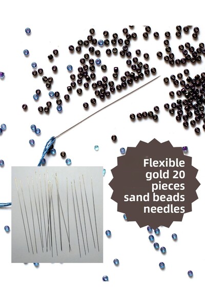 Eskişehir hobi sanat 10 سم 20 قطعة مرنة ناعمة ميوكي بيجو - إبرة خرز رملية ذهب...