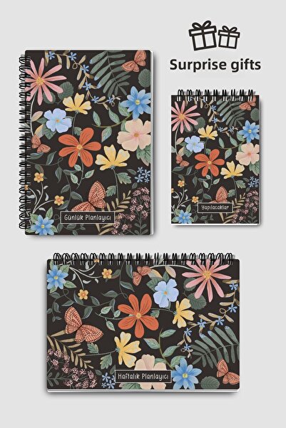 Eldesen Tasarım مجموعة تخطيط مكونة من 3 قطع، مخطط يومي، مخطط أسبوعي، قائمة ال...