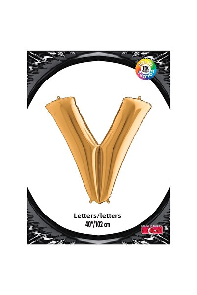 GÜNEŞAVM 40" Gold Kikajoy Letter Foil Balloon
