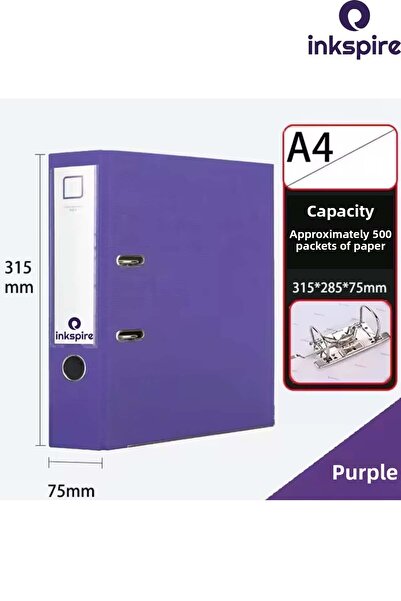 inkspire 1Pc Wide Office Folder - with Ring, Plastic Document Folder, Pp File Organizer, Office Folder with Lock