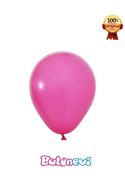 BalonEvi Fuchsia 100 Pieces 12'' Printed Balloons